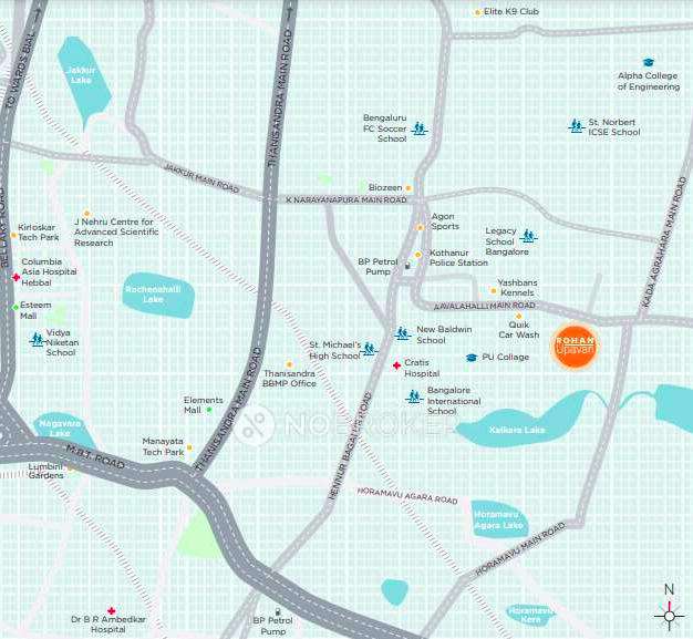 3 BHK Flat In Rohan Upavan For Sale  In Hennur Main Rd