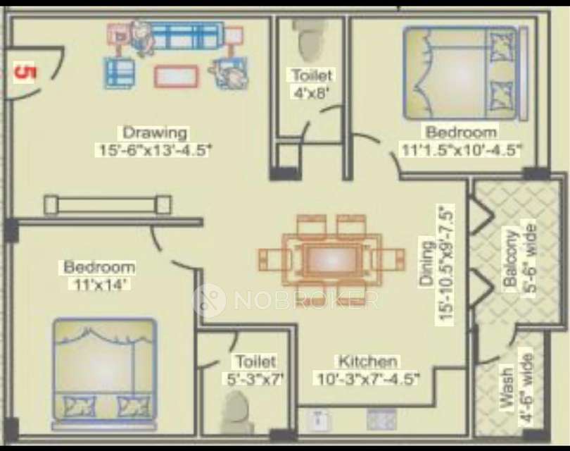 2 BHK Flat In Lakshmi Sapphire For Sale  In Miyapur