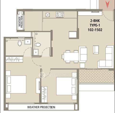 2 BHK Flat In Arvind Belair For Sale  In  Vidyaranyapura