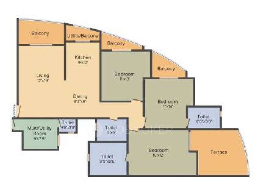 3 BHK Flat In Gulshan Vivante for Rent  In  Sector 137, Noida