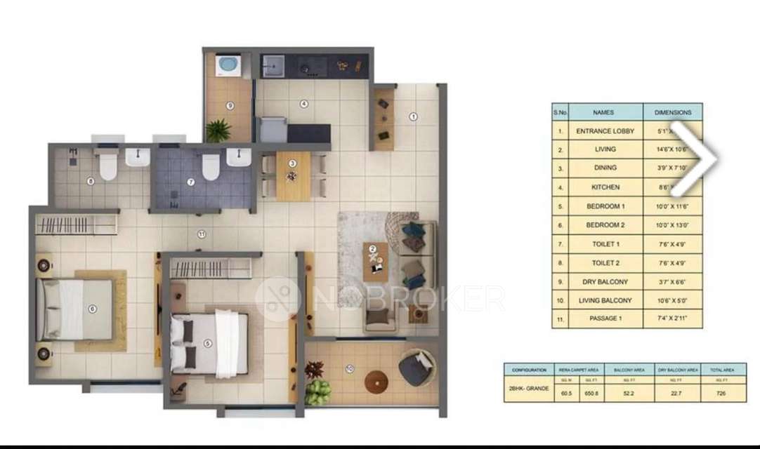2 BHK Flat In Joyville Hadapsar Annexe Phase 1 for Rent  In Hadapsar