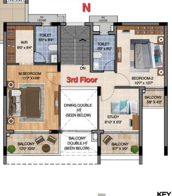 3 BHK Flat In Radiance Floresta For Sale In Hennur