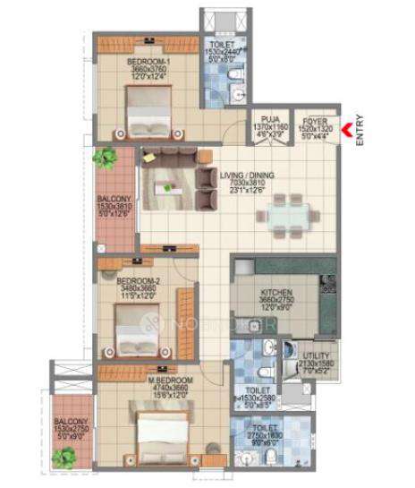 3 BHK Flat In Pride Euphora For Sale  In Attibele