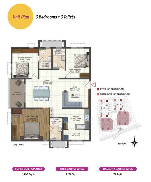 3 BHK Flat In Brigade Citadel, Moti Nagar for Rent  In Moti Nagar