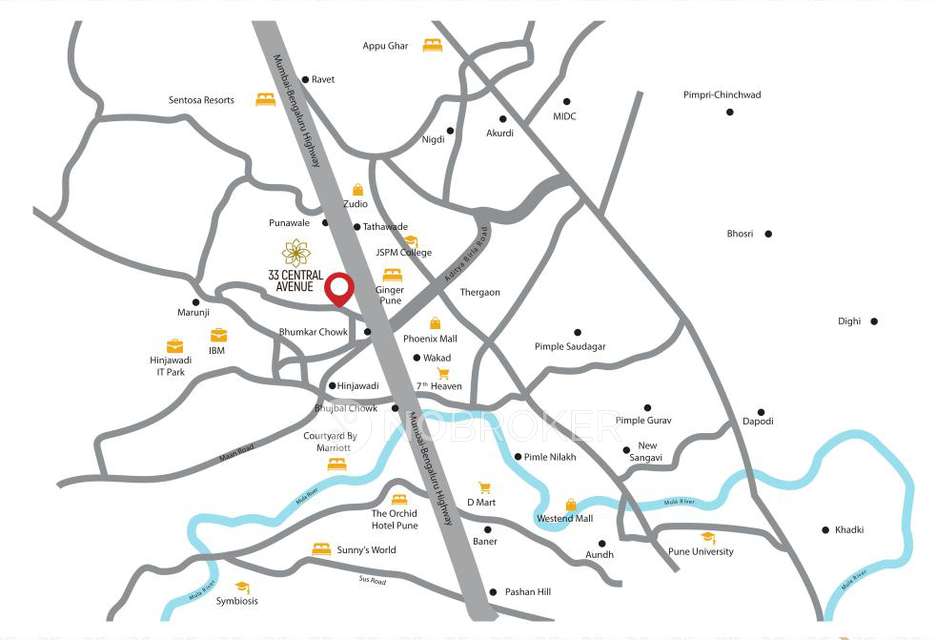 3 BHK Flat In Garve 33 Central Avenue For Sale  In Wakad