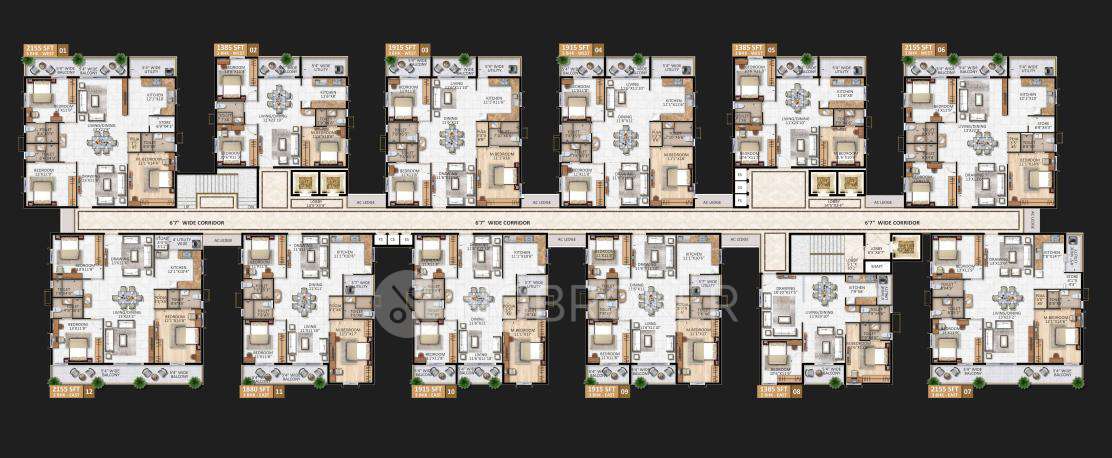 3 BHK Flat In Ar Homes Rise For Sale  In Kollur