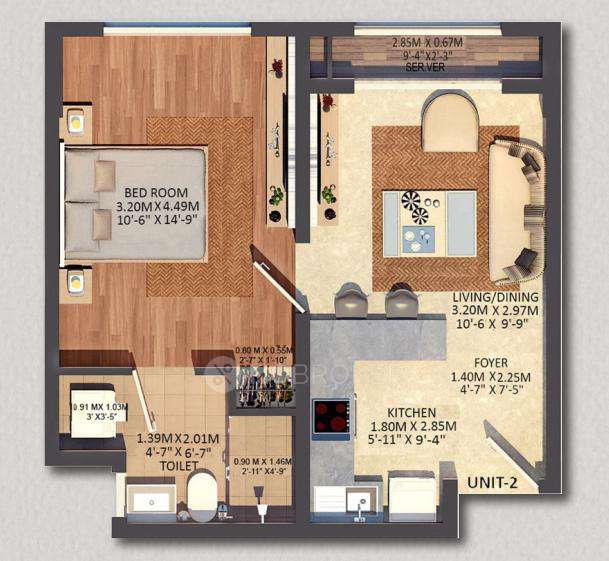 1 BHK Flat In Brigade Nebula For Sale  In Omr