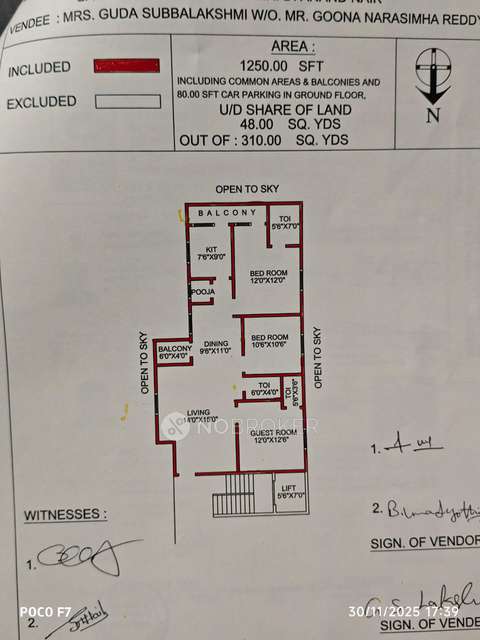 3 BHK Flat In Navodaya Castle, Himayat Nagar For Sale  In Himayat Nagar