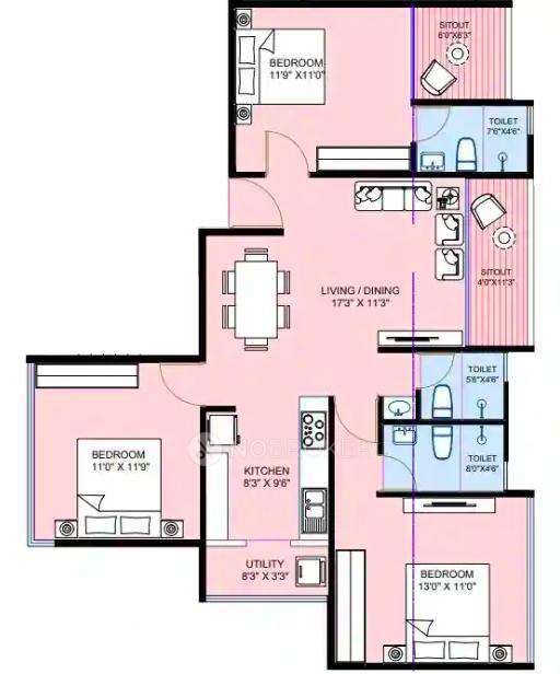 3 BHK Flat In Deshpande Amrutakunj For Sale  In Shivaji Nagar