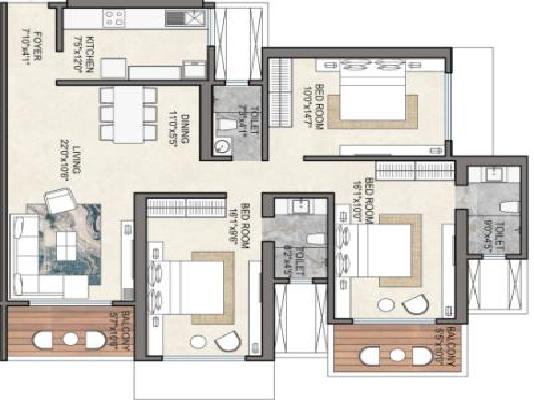 3 BHK Flat In Dgs Sheetal Sky For Sale  In Andheri West