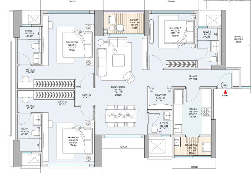 3 BHK Flat In Godrej Vistas For Sale  In Vikhroli East