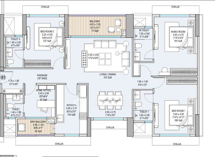 3 BHK Flat In Godrej Vistas For Sale  In Vikhroli East