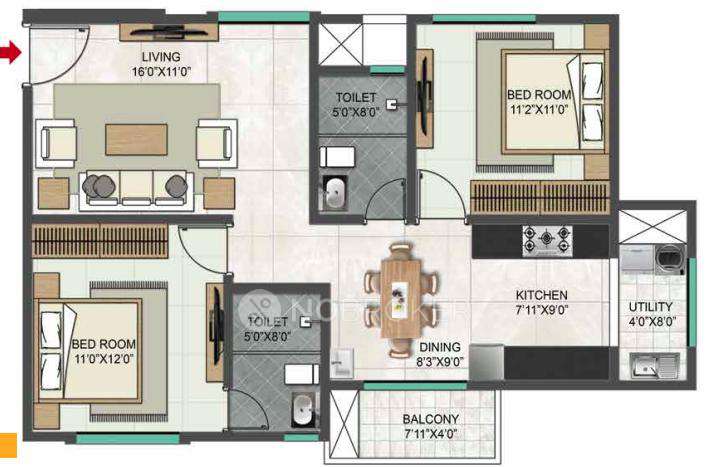 2 BHK Flat In Navami Chamara Heights For Sale  In Ramasandra