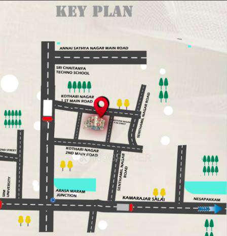 3 BHK Flat In Priya Sivasankari Apartments For Sale  In Ramapuram