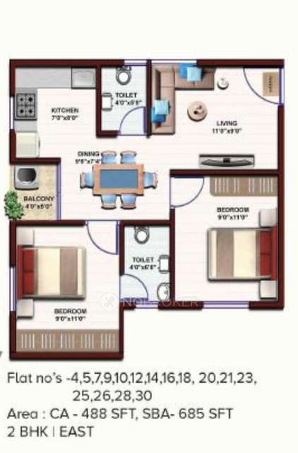 2 BHK Flat In Bavisha Urban Homes Phase Ii For Sale  In Sarjapur Road