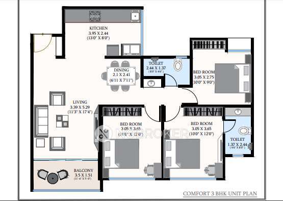 3 BHK Flat In Unique Youtopia For Sale near Manjari Budruk
