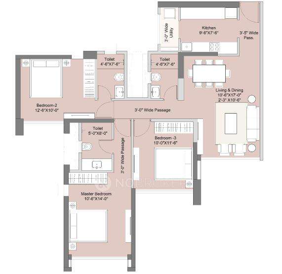 3 BHK Flat In Sunteck Crescent Park For Sale  In Kalyan West