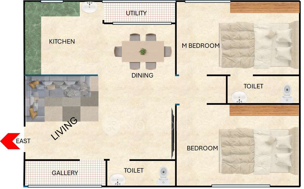 2 BHK Flat In Kpt Slv Durga, Vidyaranyapura For Sale  In Vidyaranyapura