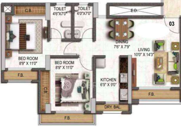 2 BHK Flat In Siddharth Riverwood Park For Sale  In Dombivli East