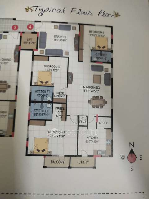 3 BHK Flat In Thipu Residency For Sale  In Ulsoor