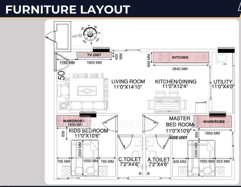 2 BHK Flat In Ds Max Shresta for Rent  In Bellahalli