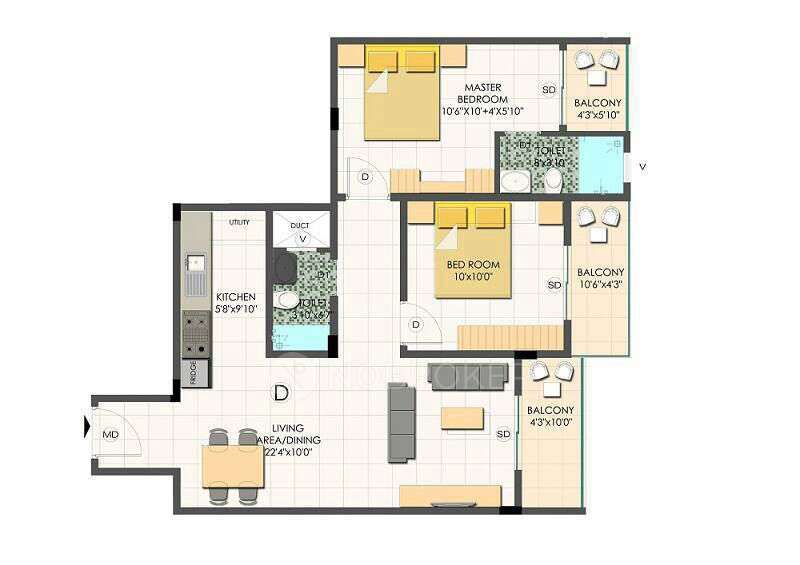 2 BHK Flat In Whiteguru Kukkon For Sale  In Amruthahalli