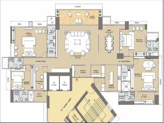 4 BHK Flat In Techno Aakasa For Sale  In Worli