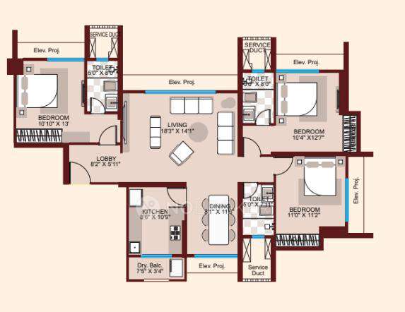 3 BHK Flat In Neelkanth Lakeview For Sale  In Thane