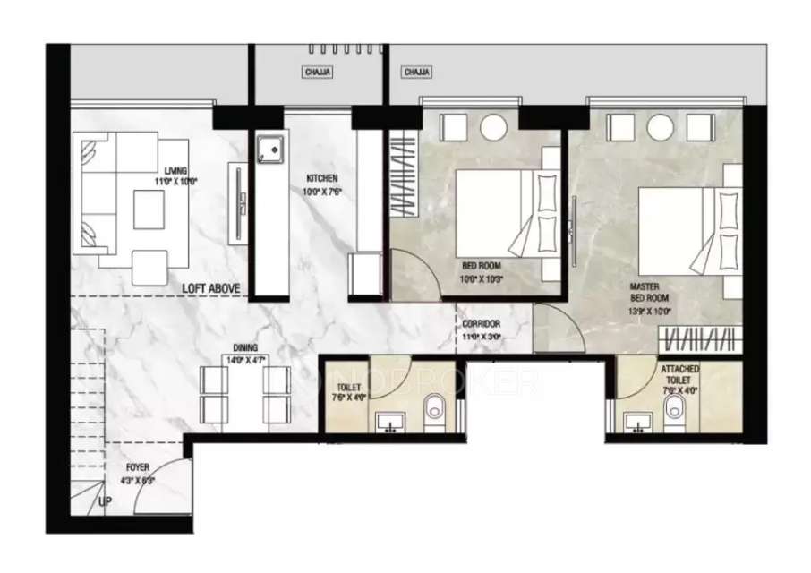 2 BHK Flat In Vdv The Altitude For Sale  In Tardeo 