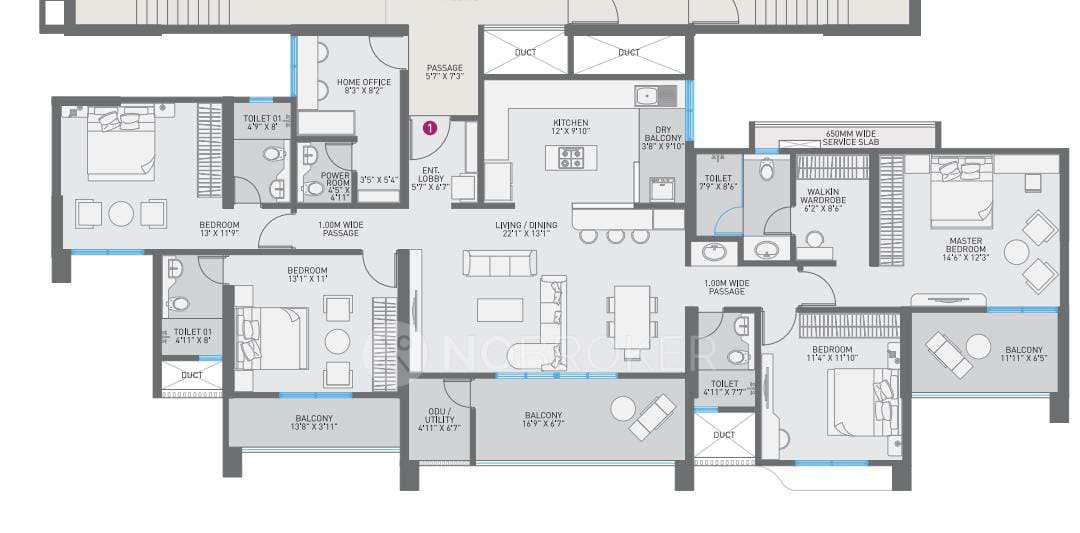 4+ BHK Flat In Nirman Cosmopolis For Sale  In Tathawade