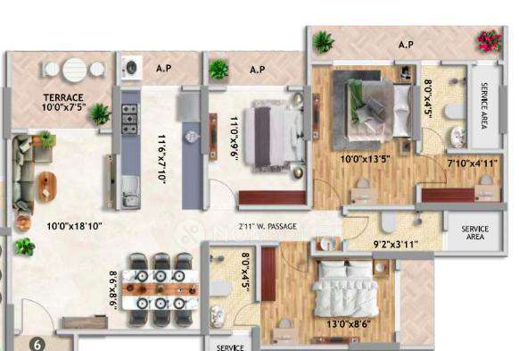 3 BHK Flat In Imperial Anantha For Sale  In Vasai
