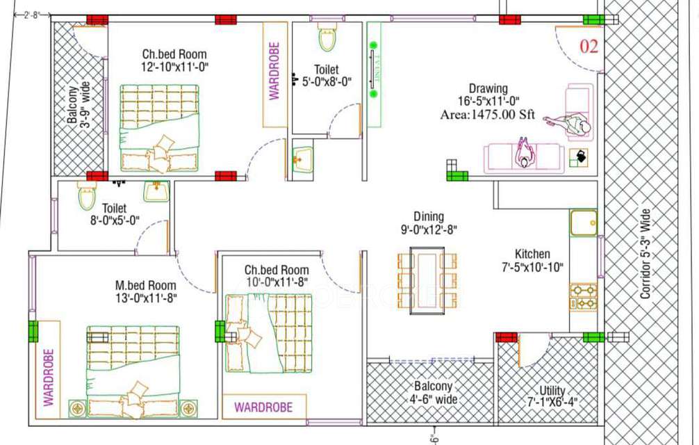 3 BHK Flat In Standalone Building  for Rent  In  Krishnarajapuram