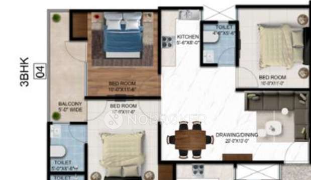 3 BHK Flat In Krystal Floors Knowledge Park V For Sale  In Greater Noida