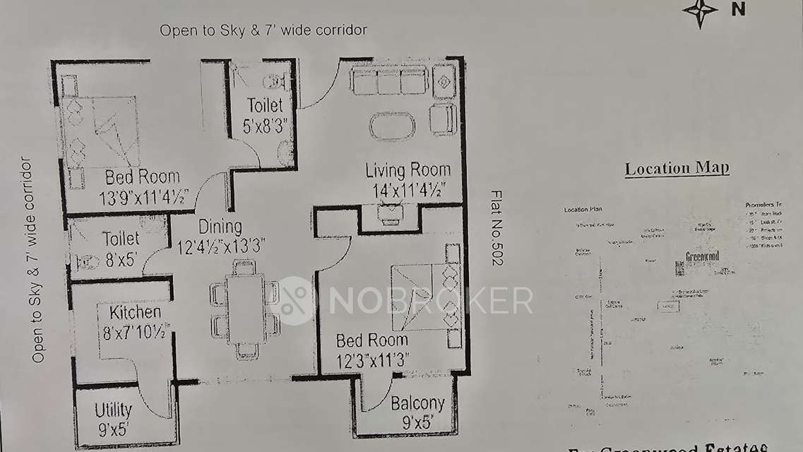 2 BHK Flat In Greenwood Residency For Sale  In Greenwood Residency