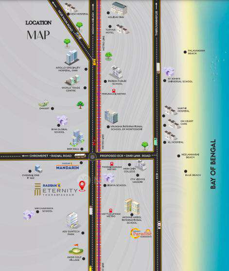 3 BHK Flat In Radiance Eternity For Sale  In Thoraipakkam