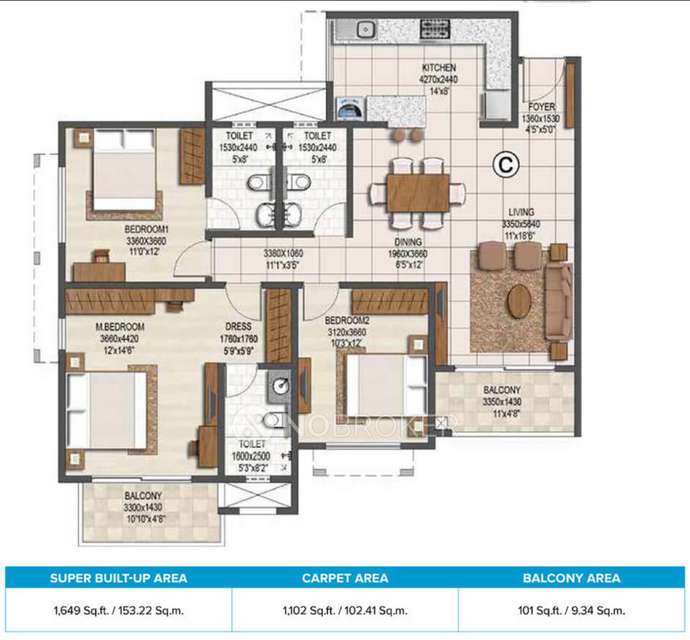 3 BHK Flat In Brigade Buena Vista For Sale  In Budigere Cross