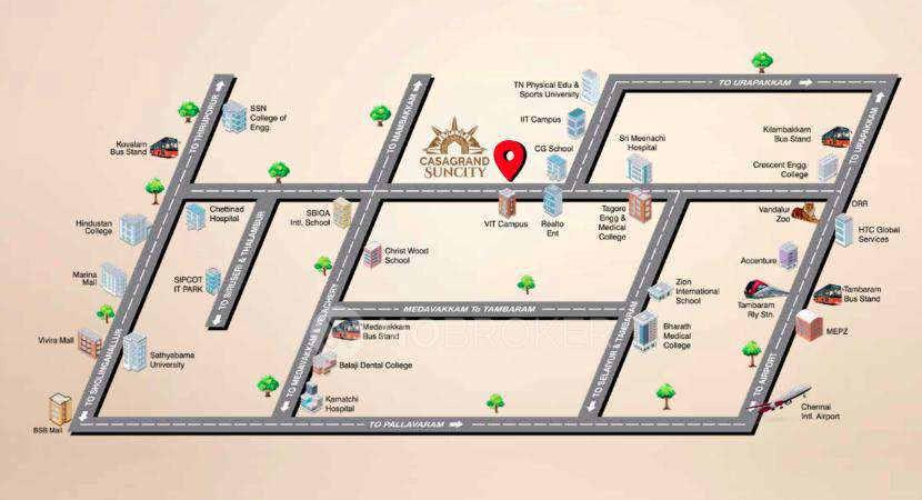 4 BHK Flat In Casagrand Suncity For Sale  In Kelambakkam Vandalur Main Road
