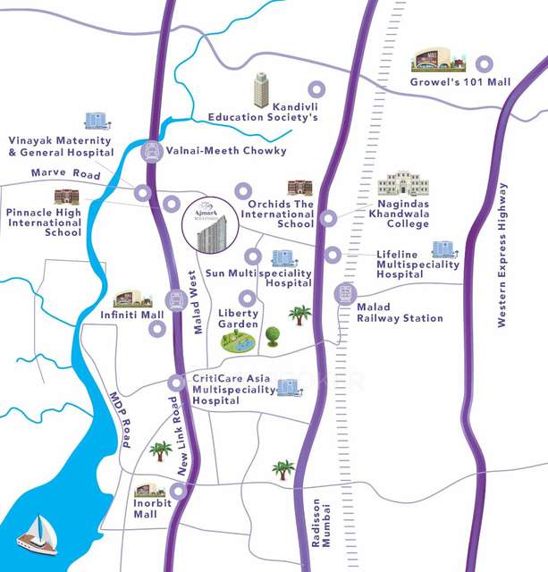 1 BHK Flat In Ajmera Boulevard For Sale  In 5rrq+c4r, Malad, Kanchpada, Malad West, Mumbai, Maharashtra 400064, India