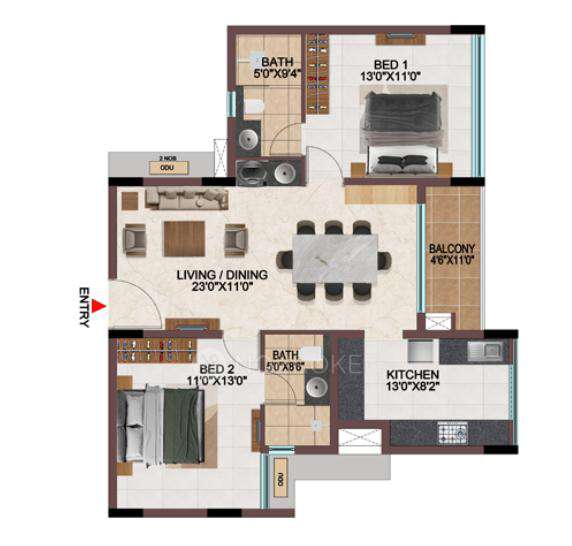 2 BHK Flat In Casagrand Holachennai For Sale  In Omr