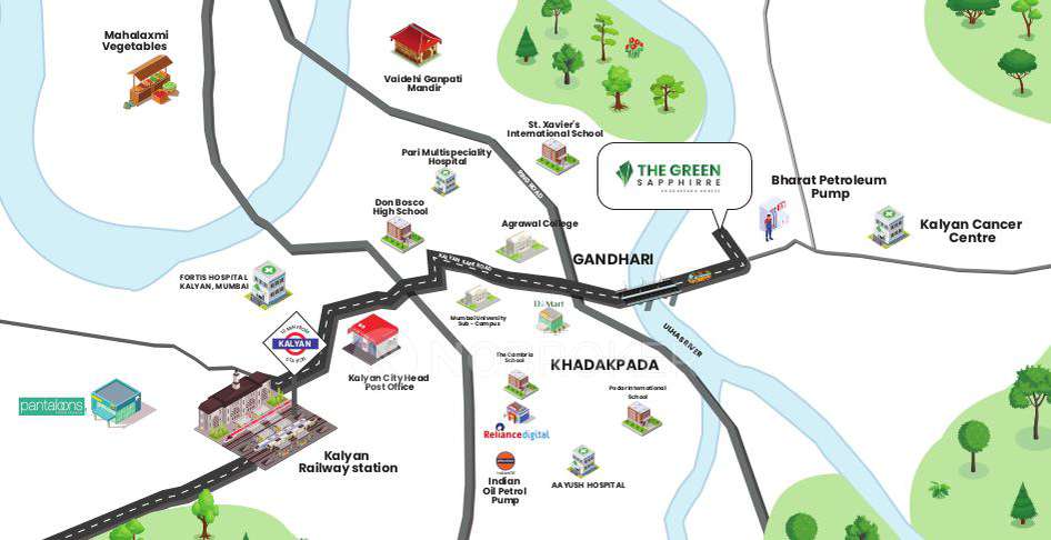 2 BHK Flat In Prammo The Green Sapphirre For Sale  In Kalyan West