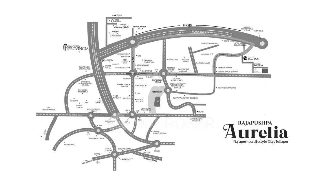 4 BHK Flat In Rajapushpa Aurelia For Sale  In Tellapur