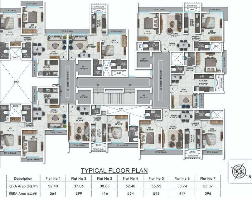 1 BHK Flat In Romell Amore For Sale  In  Andheri West