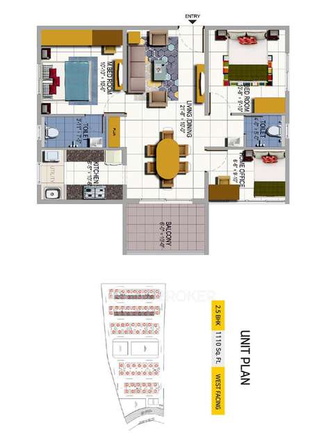 2 BHK Flat In Urbanrise On Cloud 33, Medchal For Sale  In Bachupally, Nizampet