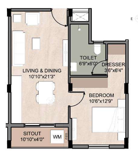 1 BHK Flat In Elements Madhuram For Sale  In Vandalur