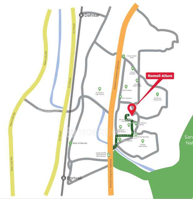 2 BHK Flat In Romell Allure For Sale  In Borivali East