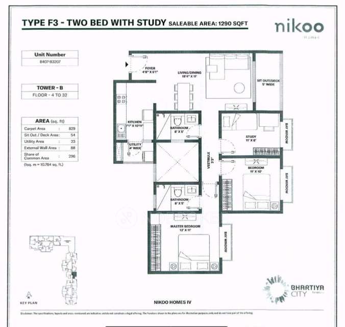 3 BHK Flat In Nikoo Homes 4 For Sale  In Hegde Nagar, Bengaluru