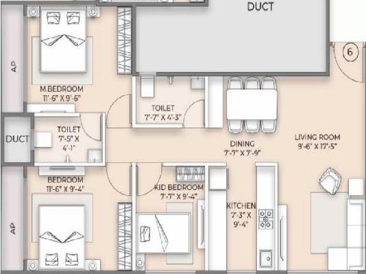 3 BHK Flat In Ornate Serenity For Sale  In Naigaon