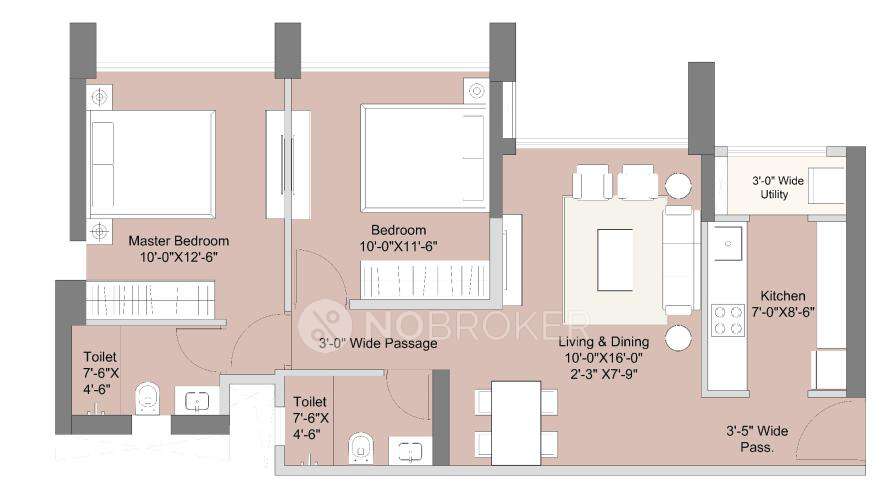2 BHK Flat In Sunteck Crescent Park For Sale  In Kalyan West