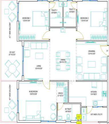 3 BHK Flat In Codename Hafeezpet For Sale  In Hafeezpet