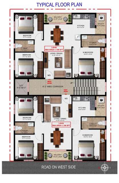 3 BHK Flat For Sale  In Nri Layouts